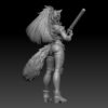cyberpunk wolf girl 3d print - Image 6