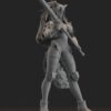 cyberpunk wolf girl 3d print - Image 5