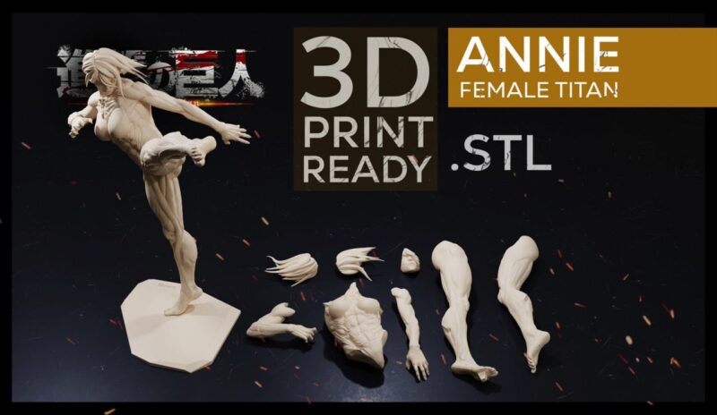 Annie female titan 3d print stl